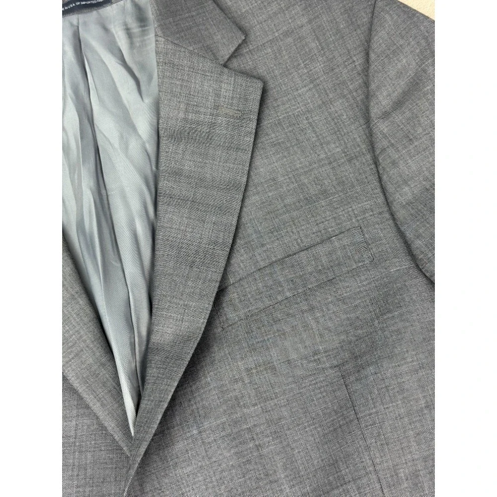 Hart Schaffner Marx Gray Single Breasted Sport Coat Made in USA 46R‎